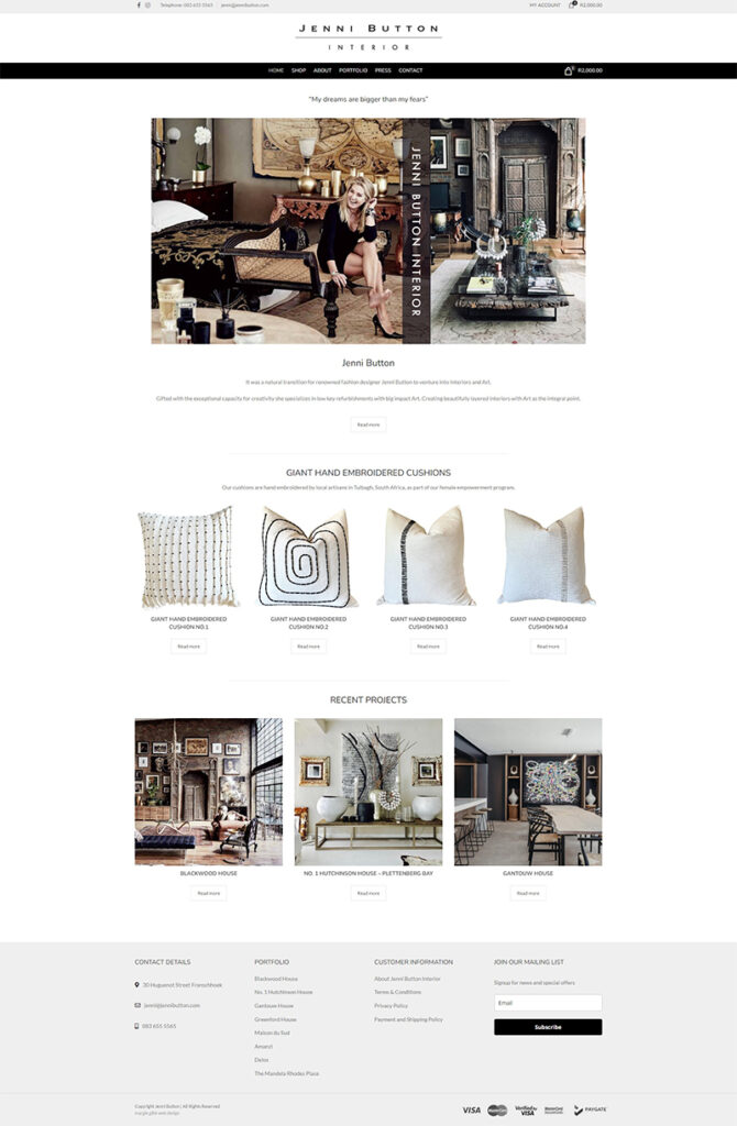 Jenni Button Interior • Margie Gibb – Web & App Development | WordPress ...